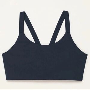 Girlfriend Collective Lou V Back Sports Bra in Midnight - Size Small